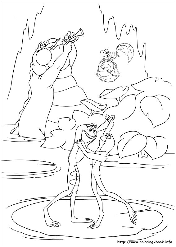 The Princess and the Frog coloring picture