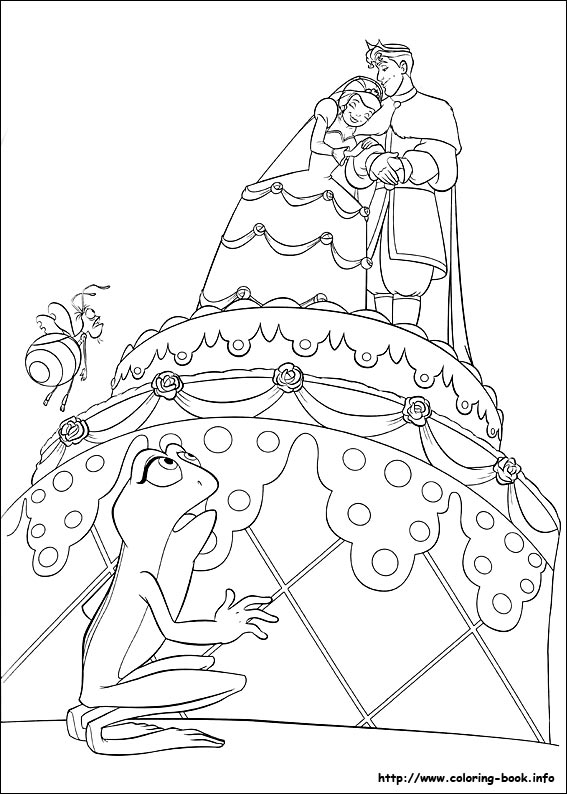 The Princess and the Frog coloring picture