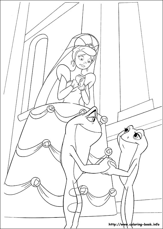 The Princess and the Frog coloring picture