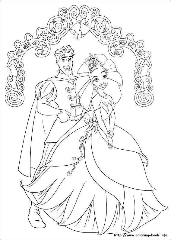 The Princess and the Frog coloring picture