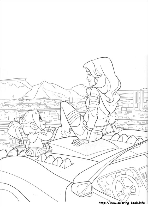 Ralph breaks the Internet coloring picture