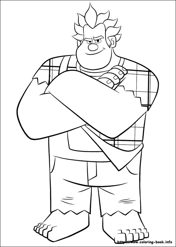 Ralph breaks the Internet coloring picture