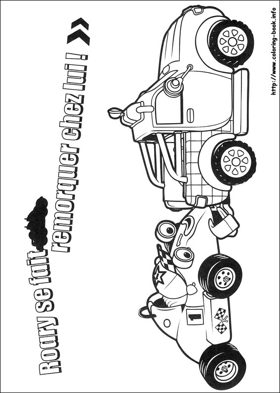 Roary the racing car coloring picture