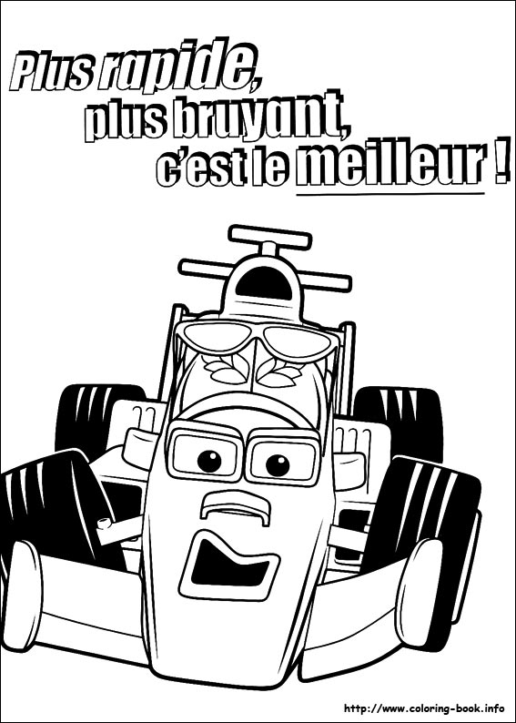 Roary the racing car coloring picture