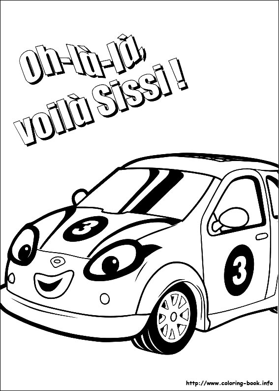 Roary the racing car coloring picture