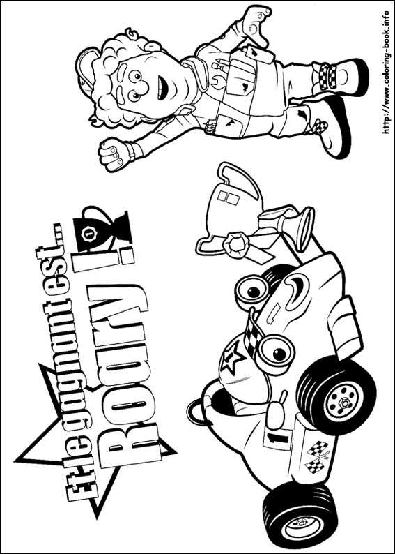 Roary the racing car coloring picture