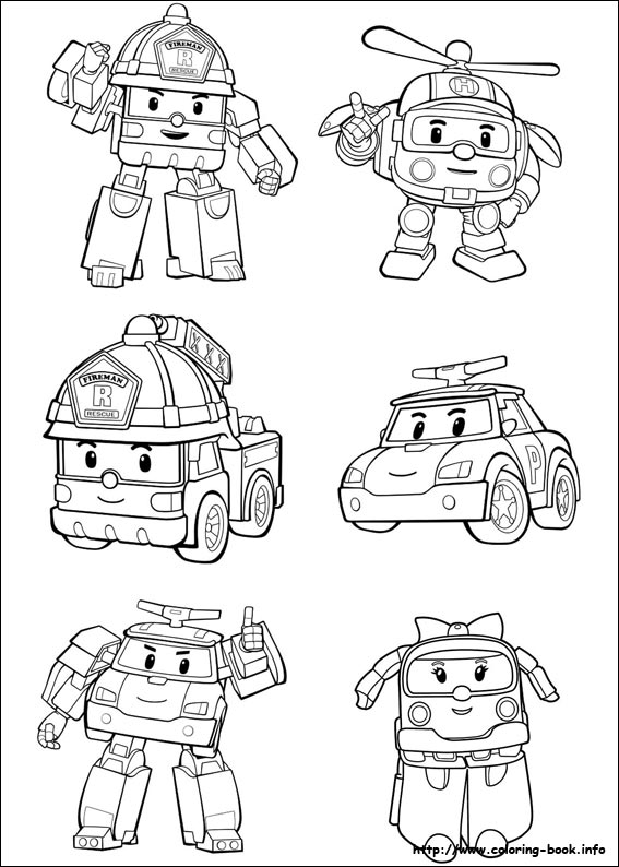 Robocar Poli coloring picture