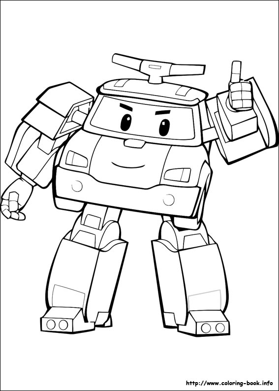 Robocar Poli coloring picture