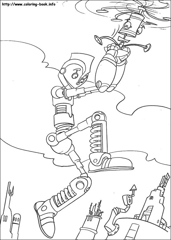 Robots coloring picture