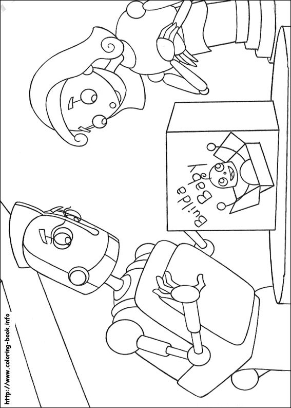 Robots coloring picture