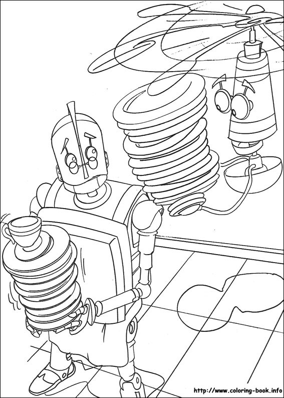 Robots coloring picture