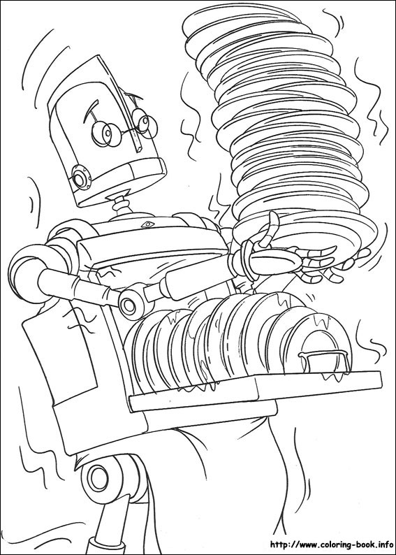 Robots coloring picture