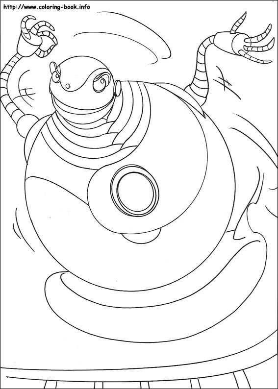 Robots coloring picture