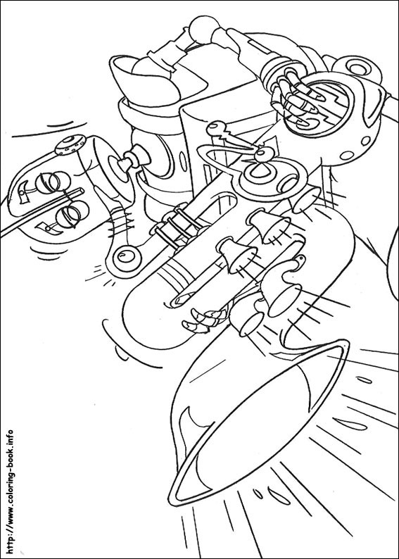 Robots coloring picture