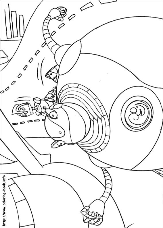 Robots coloring picture