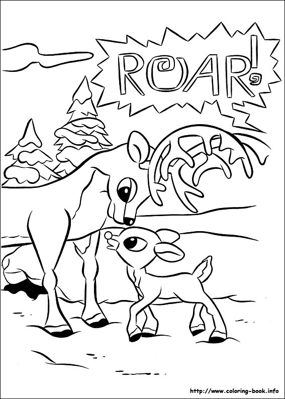 Rudolph the Red-Nosed Reindeer coloring picture