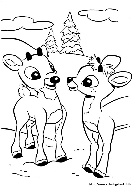 Rudolph the Red-Nosed Reindeer coloring picture