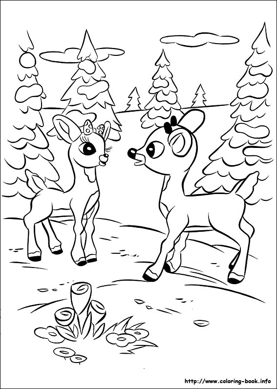 Rudolph the Red-Nosed Reindeer coloring picture