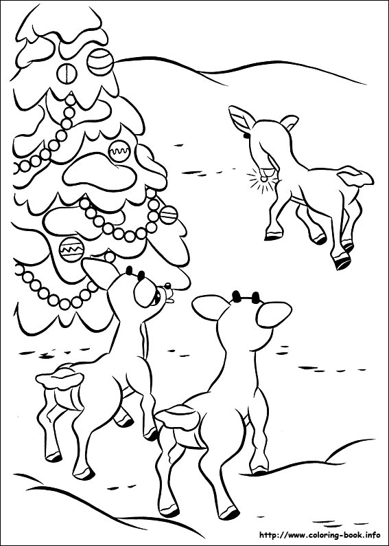 Rudolph the Red-Nosed Reindeer coloring picture