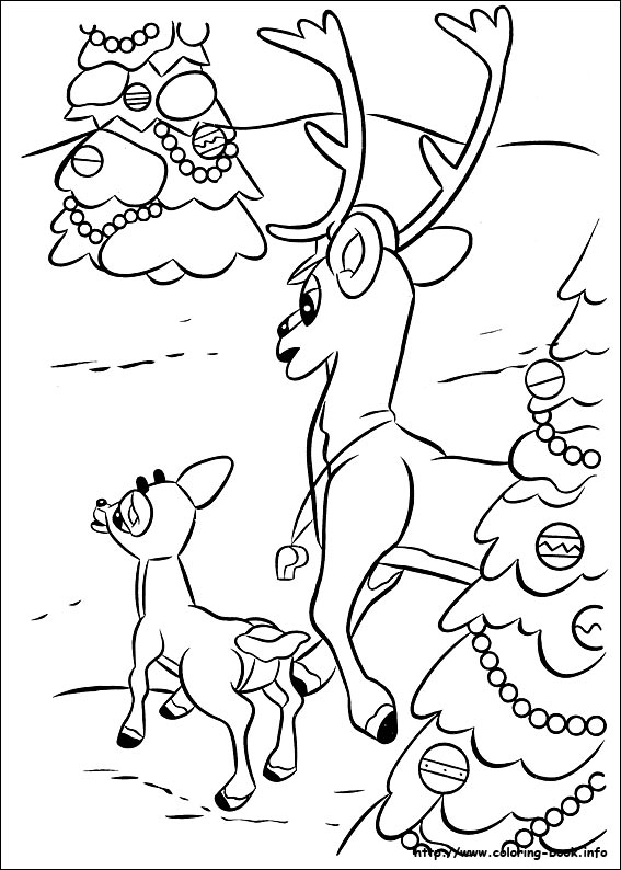Rudolph the Red-Nosed Reindeer coloring picture