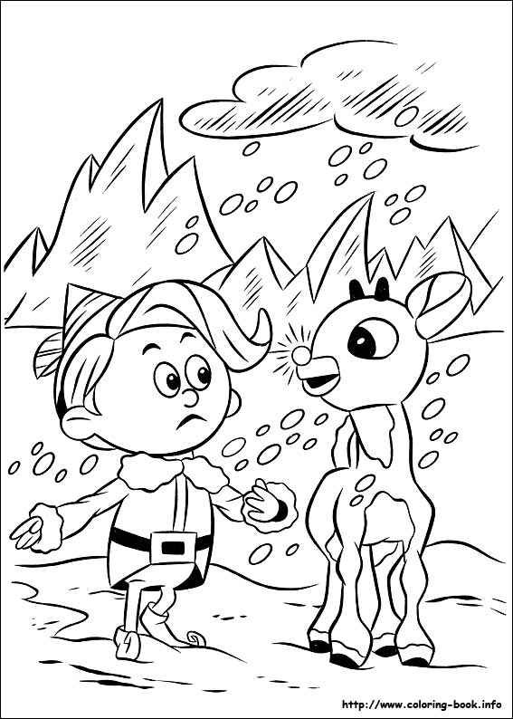 Rudolph the Red-Nosed Reindeer coloring picture