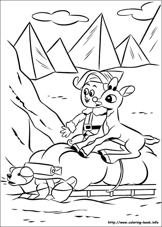 Rudolph the Red-Nosed Reindeer coloring picture