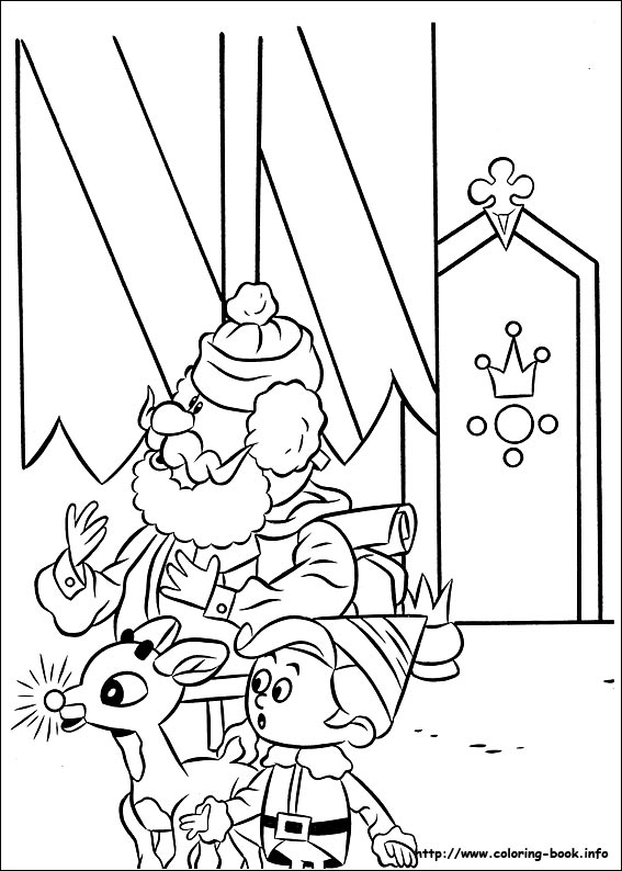 Rudolph the Red-Nosed Reindeer coloring picture