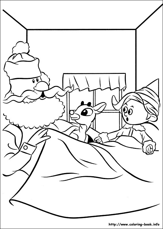 Rudolph the Red-Nosed Reindeer coloring picture