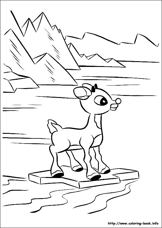 Rudolph the Red-Nosed Reindeer coloring picture