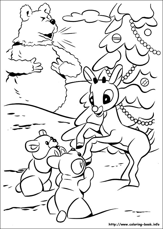 Rudolph the Red-Nosed Reindeer coloring picture