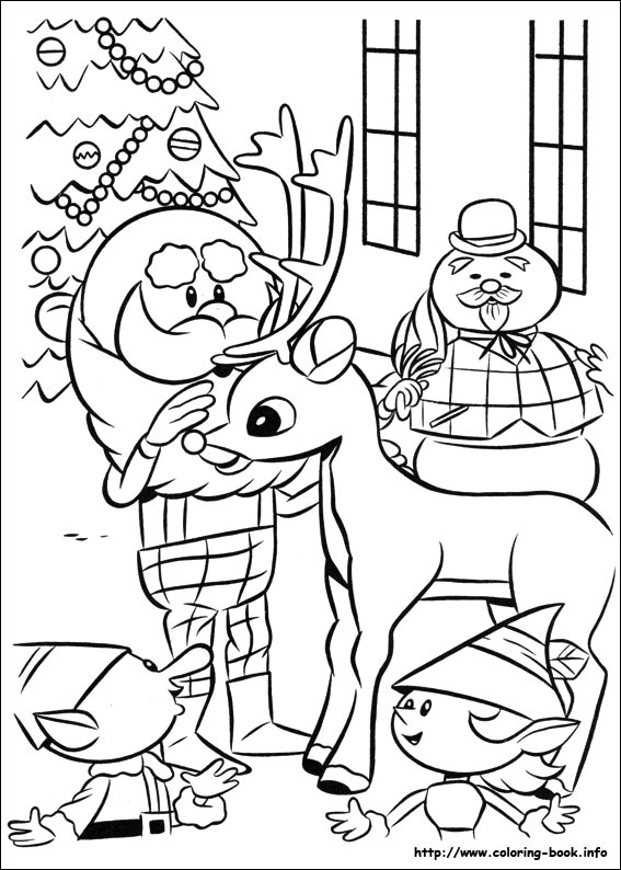 Rudolph the Red-Nosed Reindeer coloring picture