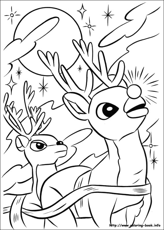 Rudolph the Red-Nosed Reindeer coloring picture