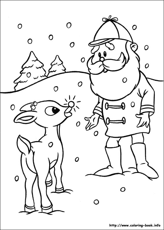 Rudolph the Red-Nosed Reindeer coloring picture