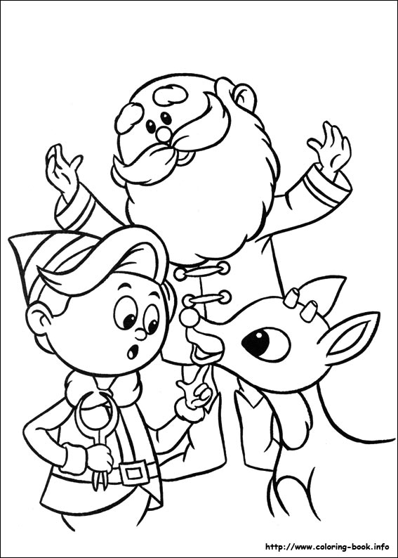 Rudolph the Red-Nosed Reindeer coloring picture