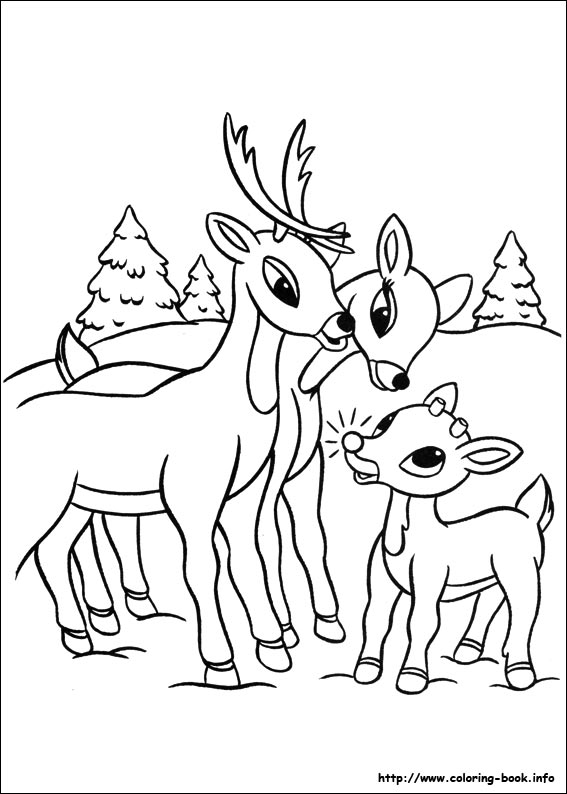 Rudolph the Red-Nosed Reindeer coloring picture