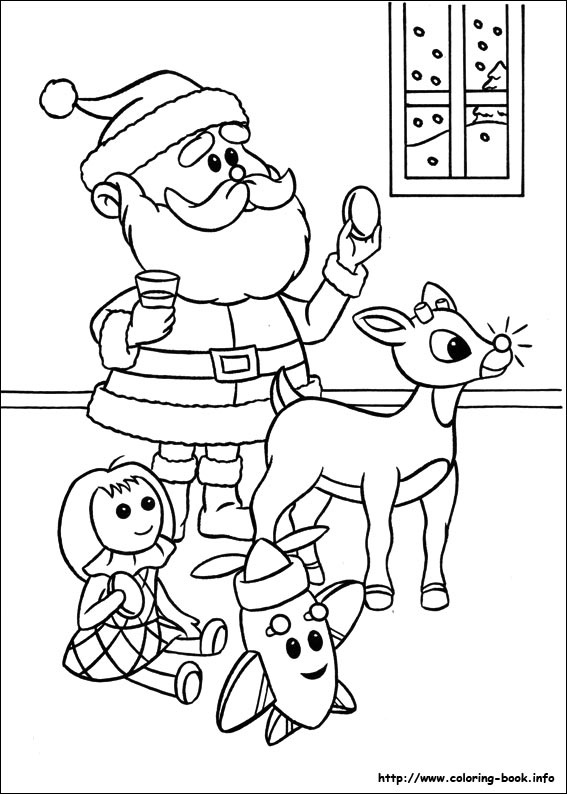 Rudolph the Red-Nosed Reindeer coloring picture