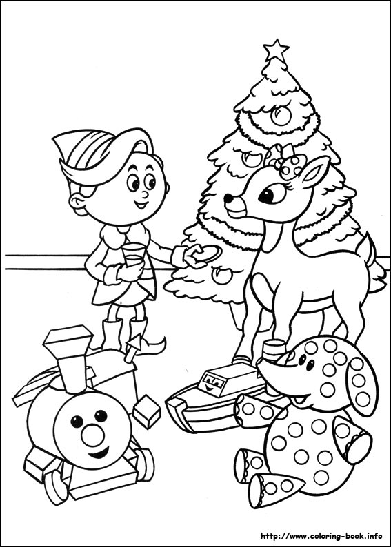 Rudolph the Red-Nosed Reindeer coloring picture