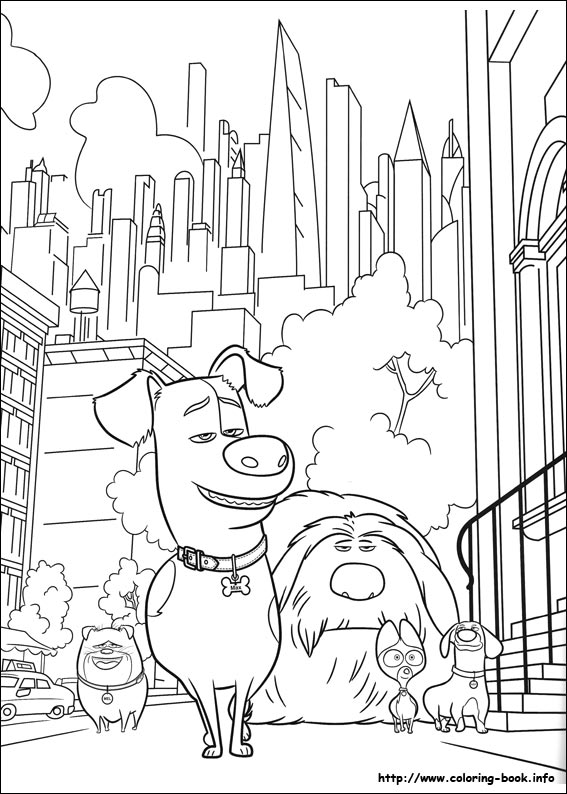 The secret life of Pets coloring picture