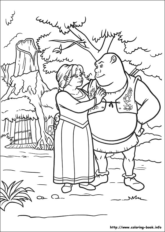 Shrek Forever after coloring picture