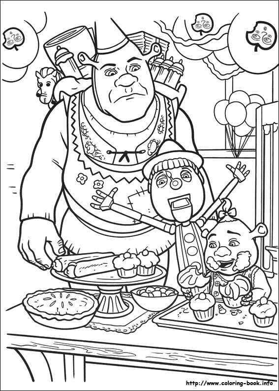 Shrek Forever after coloring picture