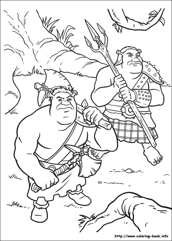 Shrek Forever after coloring picture