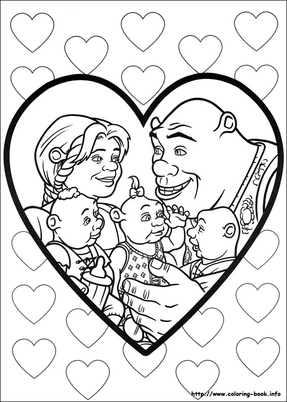 Shrek Forever after coloring picture