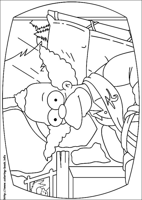 The Simpsons coloring picture