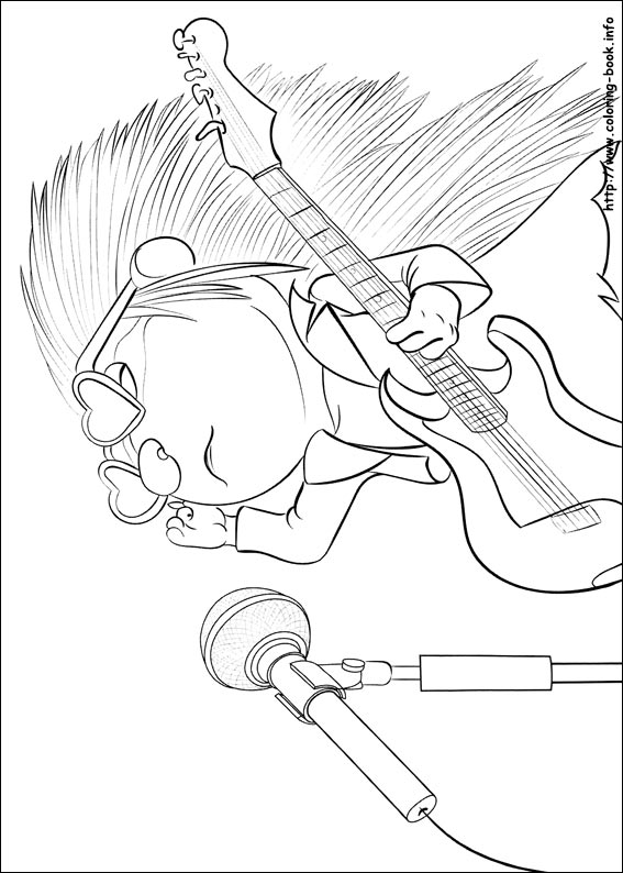 Sing coloring picture