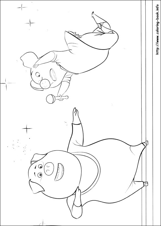 Sing coloring picture