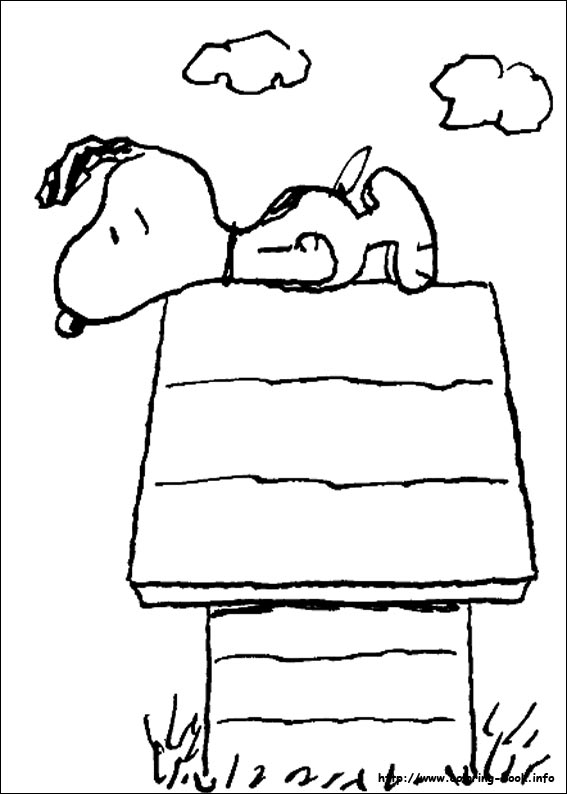 Snoopy coloring picture