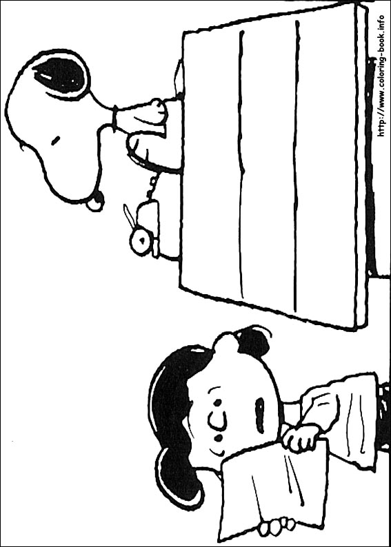 Snoopy coloring picture