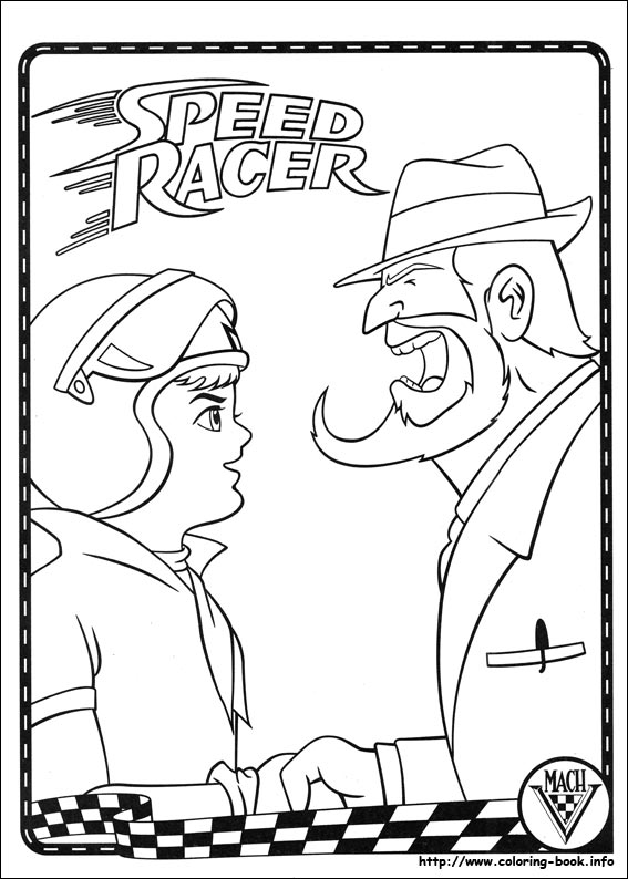 Speed Racer coloring picture