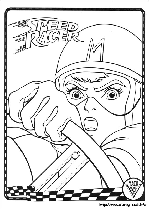 Speed Racer coloring picture