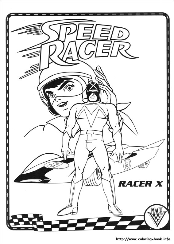 Speed Racer coloring picture